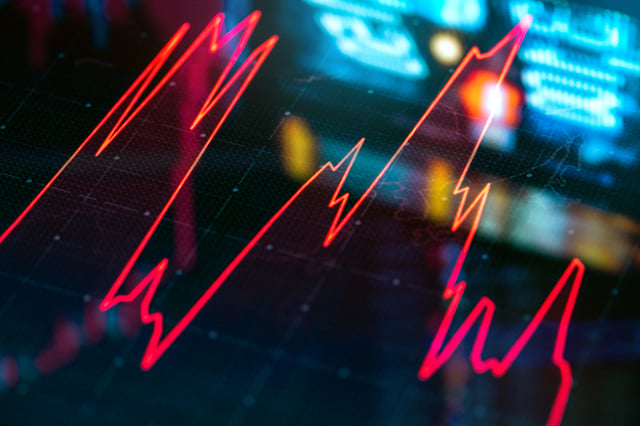 Colourful line graph image