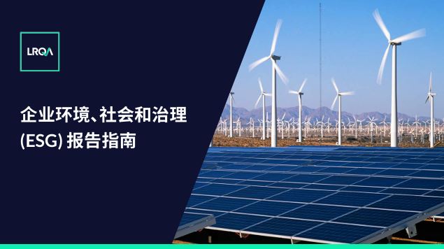 企业环境、社会和治理 (ESG) 报告指南